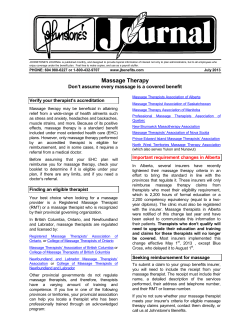 Massage Therapy - Johnstone`s Benefits