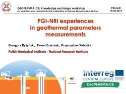 PGI-NRI experiences in geothermal parameters measurements by