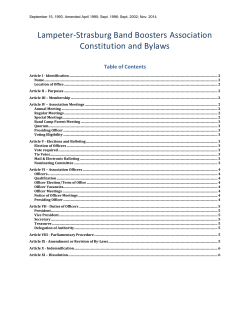 L-S Band Boosters Bylaws - Lampeter