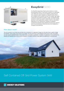 Self Contained Off Grid Power System 5kW