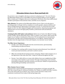 Milwaukee Kickers Soccer Mom (and Dad) 101