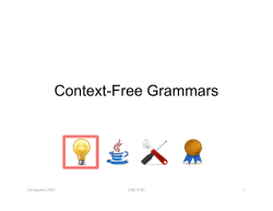 Context-Free Grammars