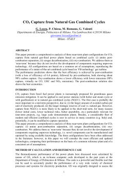 CO2 Capture from Natural Gas Combined Cycles