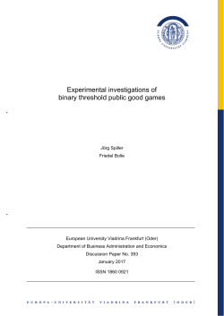 Experimental investigations of binary threshold public good games