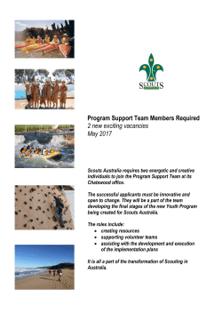 Program Support Team Members Required 2 new exciting