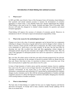 Introduction of chain-linking into national accounts
