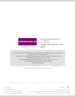 Redalyc.THE EFFECT OF DIFFERENT CARBON SOURCES AND