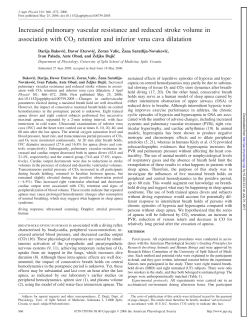 Increased pulmonary vascular resistance and reduced stroke