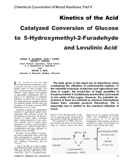 Kinetics of the Acid Catalyzed Conversion of Glucose to 5