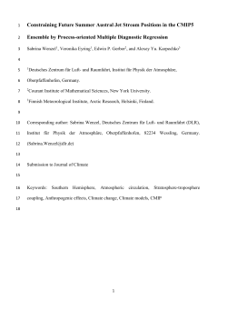 Constraining Future Summer Austral Jet Stream Positions in the