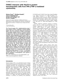 FANCC interacts with Hsp70 to protect hematopoietic cells from IFN