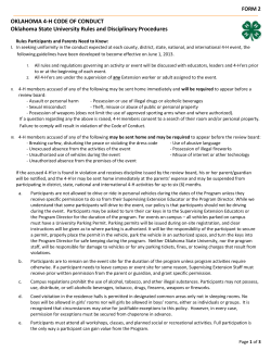 OKLAHOMA 4-H - Oklahoma State University