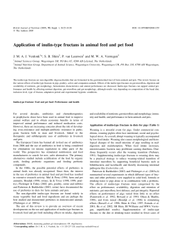Application of inulin-type fructans in animal feed