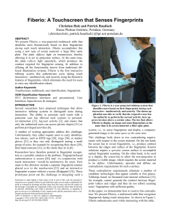 Fiberio: A Touchscreen that Senses Fingerprints