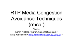 RTP Media Congestion Avoidance Techniques (rmcat)