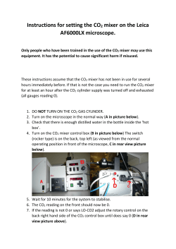 Setting the CO2 gas mixer