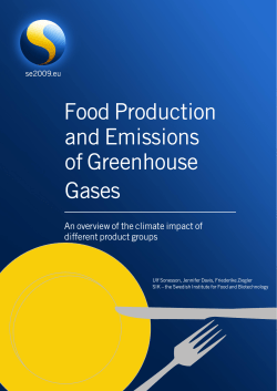 Food Production and Emissions of Greenhouse Gases