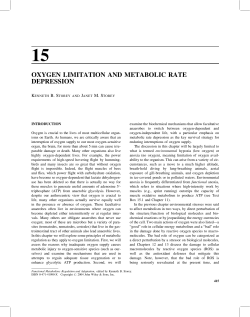 oxygen limitation and metabolic rate depression