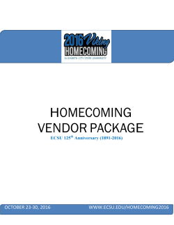homecoming vendor package - Elizabeth City State University