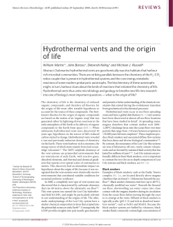 Hydrothermal vents and the origin of life