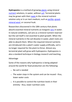 Nutrient solutions
