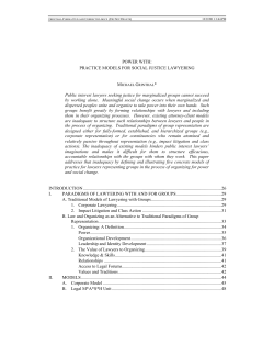 Power With: Practice Models For Social Justice