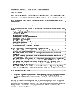 Investment Roadmap Frequently Asked Questions