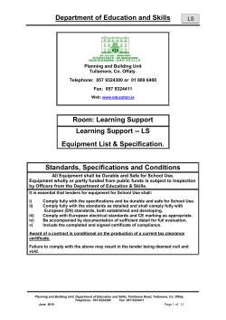 Equipment for Learning Support Room