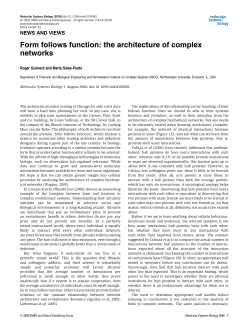 Form follows function: the architecture of complex