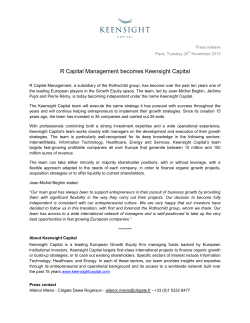 R Capital Management becomes Keensight Capital