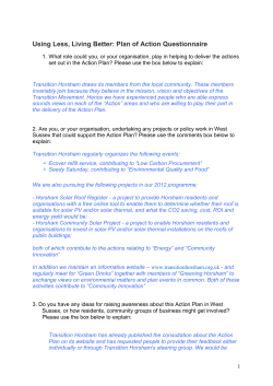 Dear Colleague - Transition Horsham