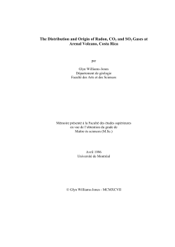 The Distribution and Origin of Radon, CO2 and SO2 Gases