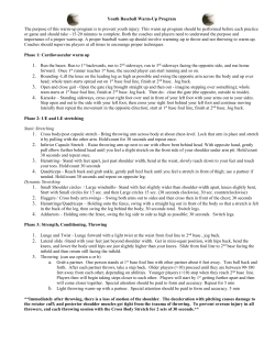 Baseball Warm-up Program