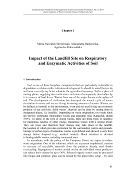Impact of the Landfill Site on Respiratory and Enzymatic Activities of