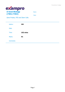 GeneProbes_PCRandStemCells - Mrs Bradford`s Science Revision