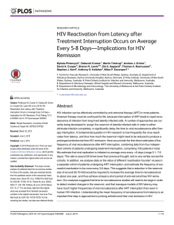 HIV Reactivation from Latency after Treatment Interruption Occurs