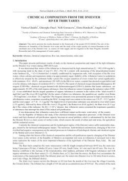chemical composition from the dniester river tributaries