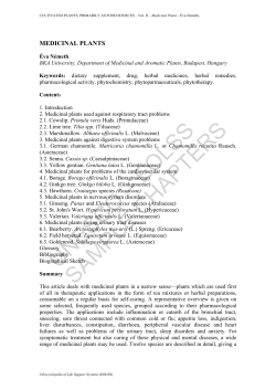 Medicinal Plants