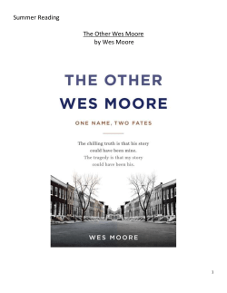 The Other Wes Moore - Part II