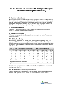 N-Loss limits for the Johnston Farm Strategy following the