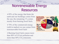 Nonrenewable Energy Resources