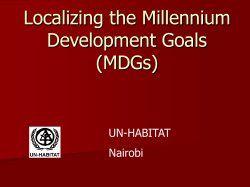 Urban Management Programme and CDS - UN