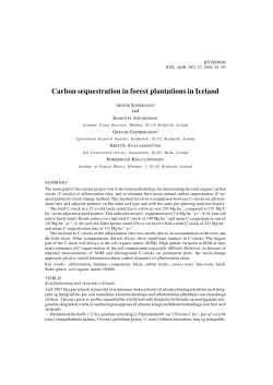 Carbon sequestration in forest plantations in Iceland