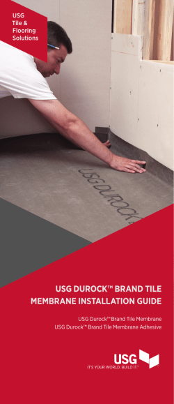USG Durock&trade; Brand Tile Membrane Installation Guide (English