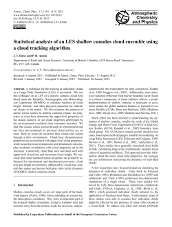 Statistical analysis of an LES shallow cumulus cloud ensemble