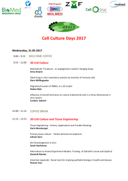 Cell Culture days program 2017