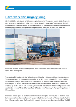 Hard work for surgery wing