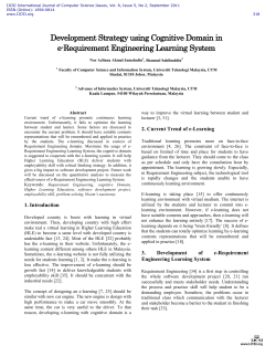 Development Strategy using Cognitive Domain in e