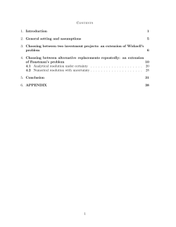 Contents 1. Introduction 1 2. General setting and assumptions 5 3