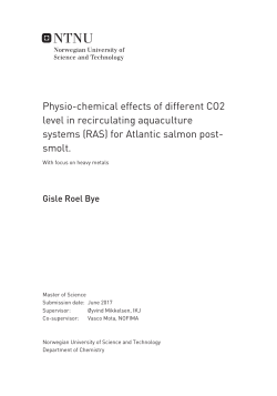 Physio-chemical effects of different CO2 level in recirculating